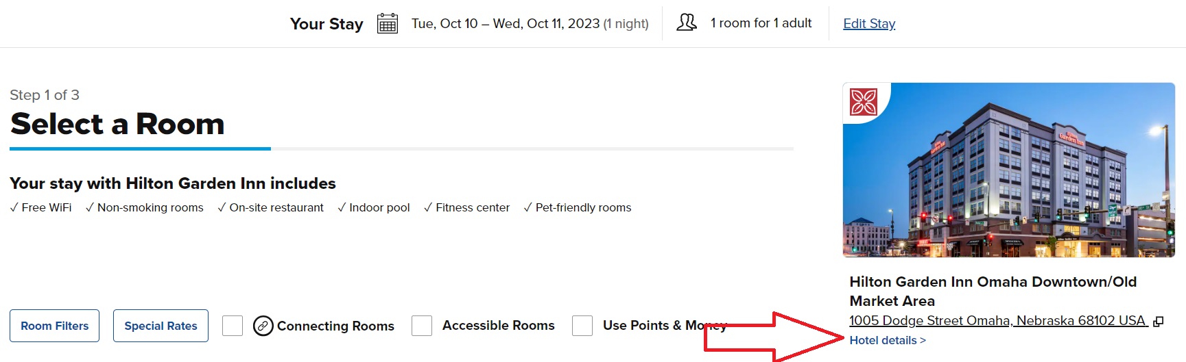 How to find Hilton pet-friendly hotels - hotel details