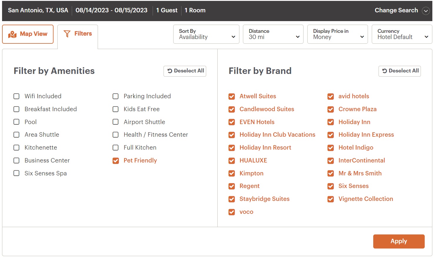 How to find IHG pet-friendly hotels - IHG pet-friendly filter